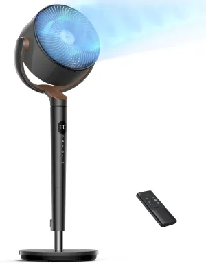 Dreo Fan for Bedroom, 120 Oscillating Standing Fan, Quiet Floor Fan with DC Motor, Pedestal Fan for Room, 8 Speeds, 3 modes, 20dB, 120 Manual Vertical, 35-40" Adjustable Height, 8H Timer, Black Small bladeless fan for quiet cooling