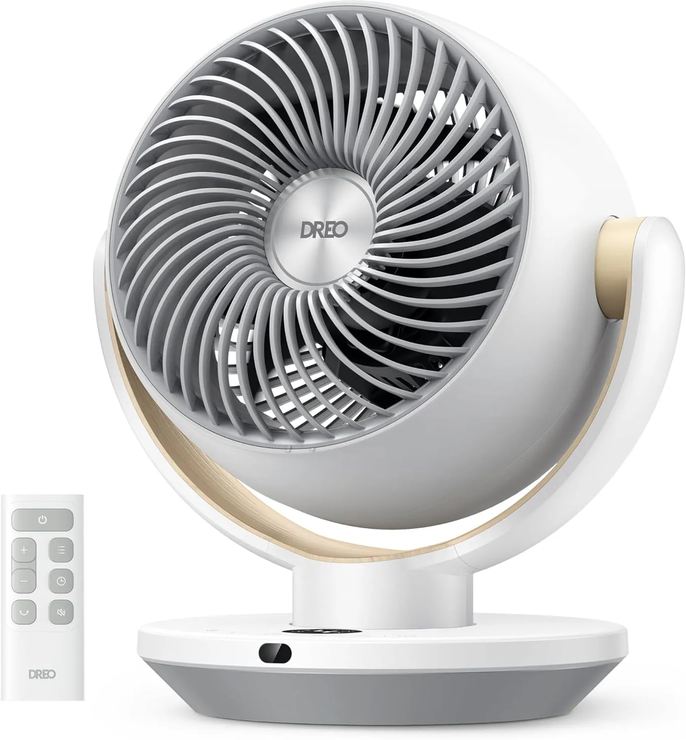 Dreo Fan for Bedroom, Desk Air Circulator Fans with Remote, 11 Inch Table Fan for Whole Room, 60ft Powerful Airflow, 120 Vertical Manual and 90 Oscillating, 4 Speeds, 8H Timer, 28dB Quiet, Home 360-degree rotating fan for home use