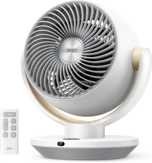 Dreo Fan for Bedroom, Desk Air Circulator Fans with Remote, 11 Inch Table Fan for Whole Room, 60ft Powerful Airflow, 120 Vertical Manual and 90 Oscillating, 4 Speeds, 8H Timer, 28dB Quiet, Home 360-degree rotating fan for home use