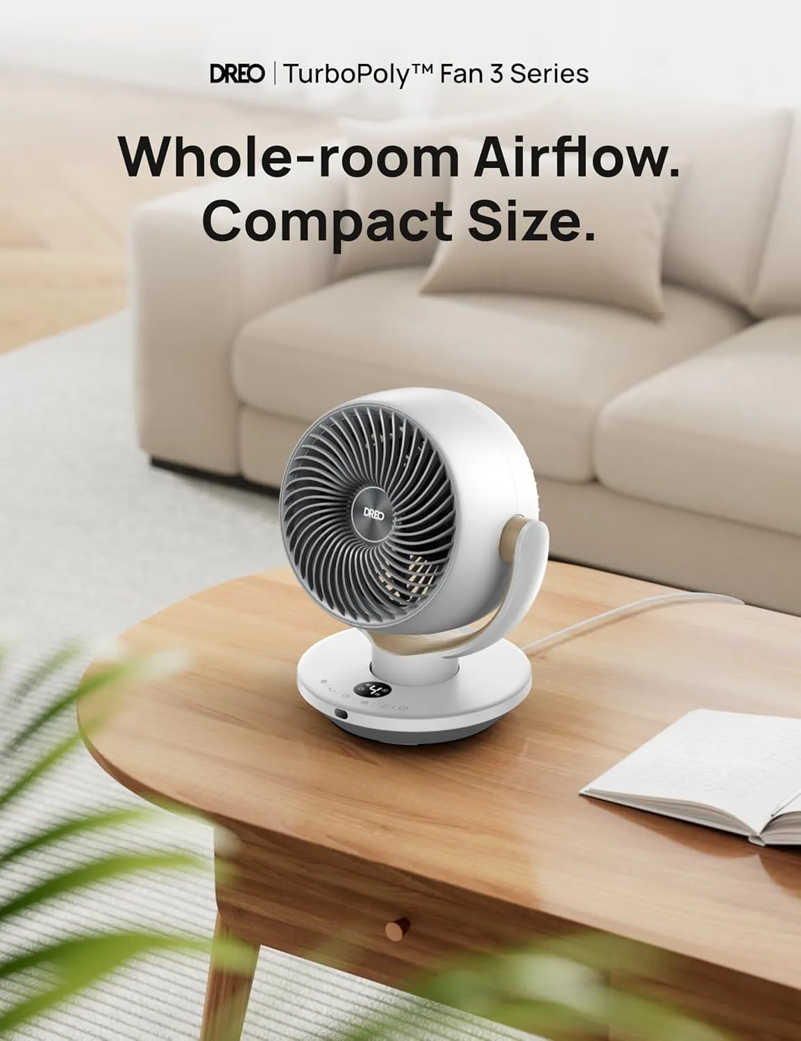 Dreo Fan for Bedroom, Desk Air Circulator Fans with Remote, 11 Inch Table Fan for Whole Room, 60ft Powerful Airflow, 120 Vertical Manual and 90 Oscillating, 4 Speeds, 8H Timer, 28dB Quiet, Home