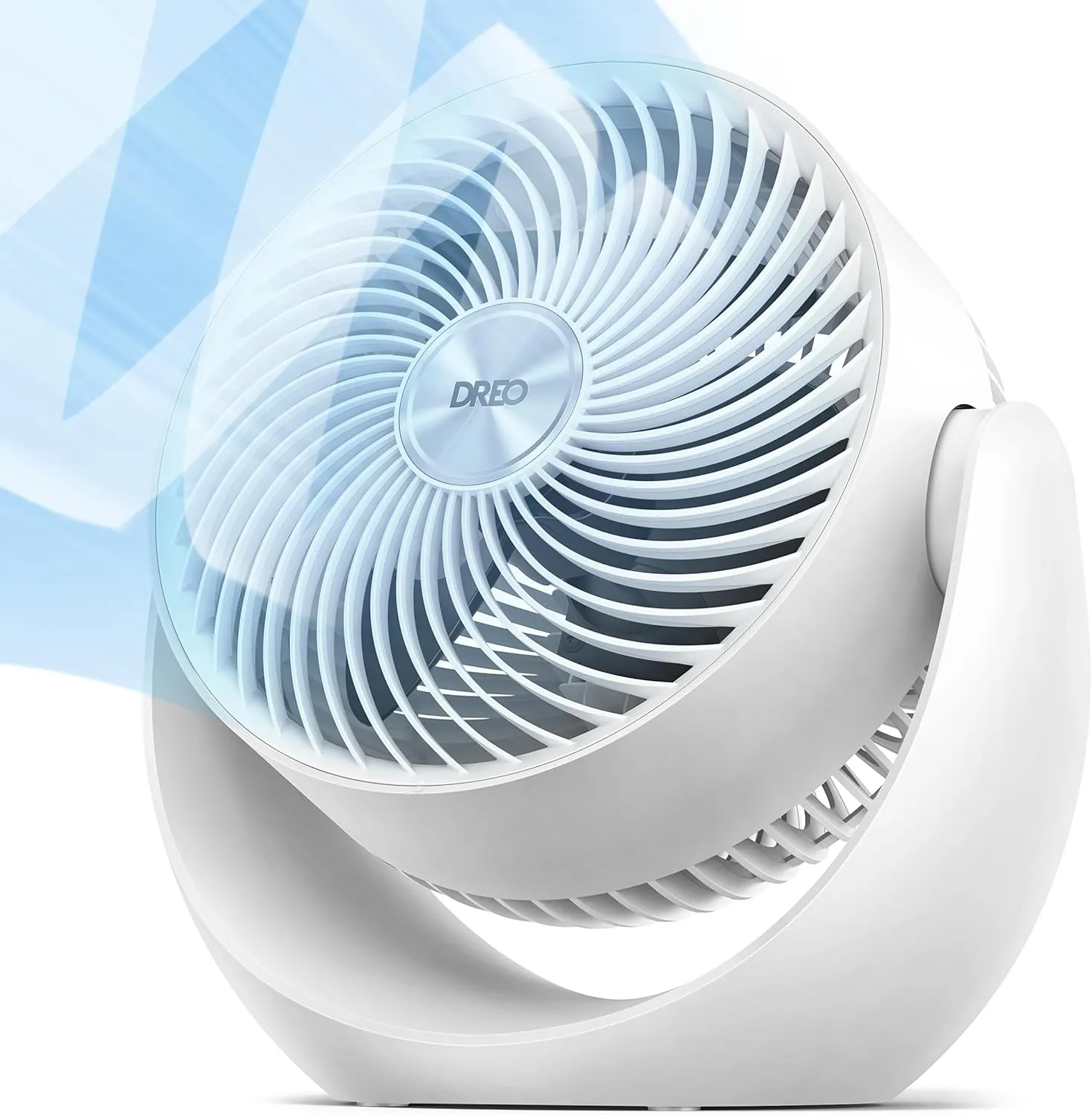 Dreo Fan for Bedroom, Table Air Circulator for Whole Room, 11 Inch, 40ft Strong Airflow, 120 Adjustable Tilt, 28db Low Noise, Quiet, 3 Speeds, 2025 New Desk Fan for Office, Kitchen, Home Small bladeless fan for quiet cooling
