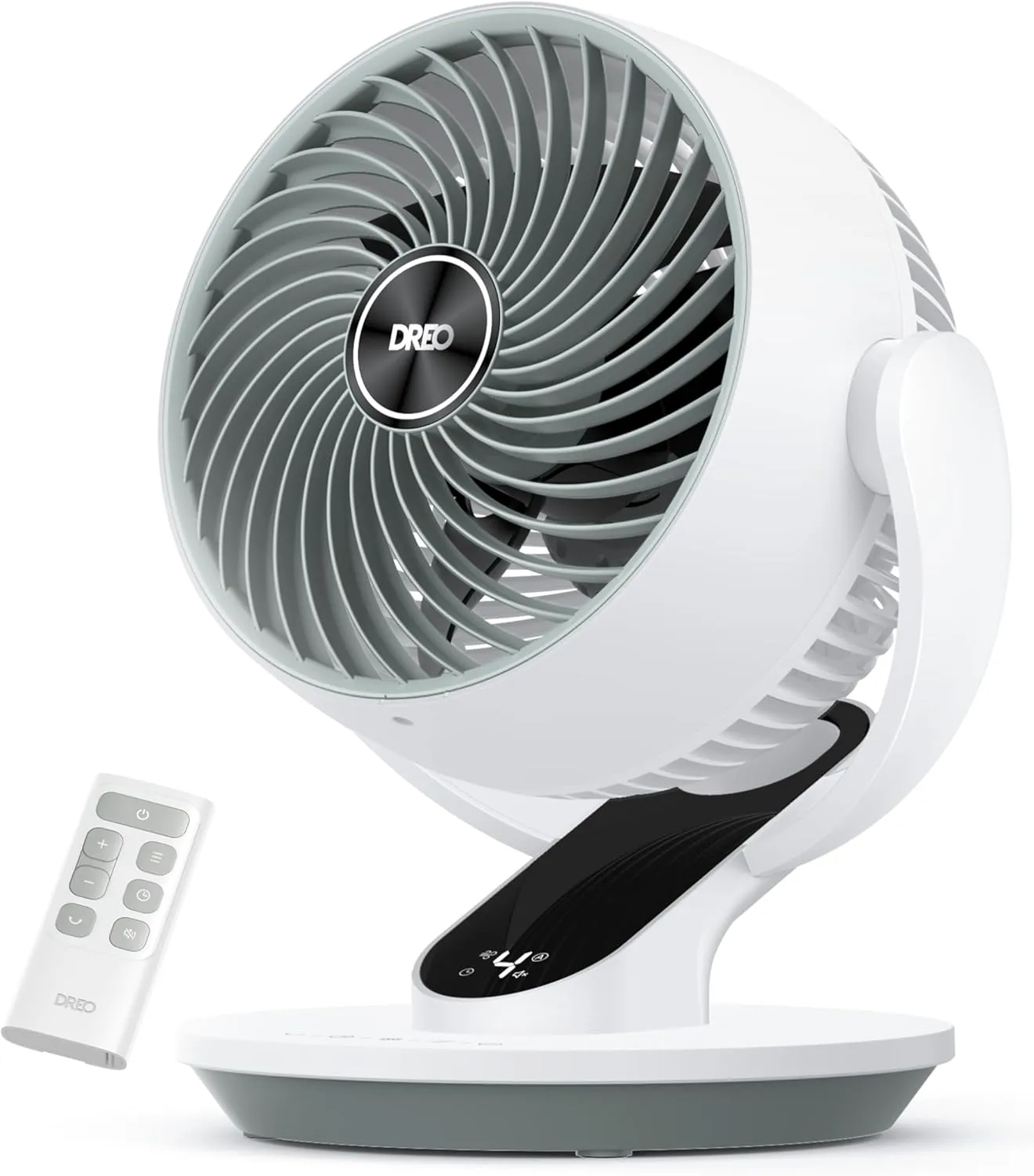 Dreo Oscillating Fan for Bedroom, 13 Inch Quiet Table Fans for Home Whole Room, 70ft Powerful Airflow, Desk Air Circulator Fan with Remote, 120 Adjustable Tilt, 4 Speeds, 8H Timer, for Office Desktop Desktop fan with humidification feature