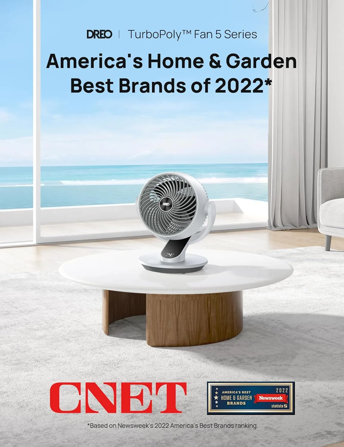 Dreo Oscillating Fan for Bedroom, 13 Inch Quiet Table Fans for Home Whole Room, 70ft Powerful Airflow, Desk Air Circulator Fan with Remote, 120 Adjustable Tilt, 4 Speeds, 8H Timer, for Office Desktop