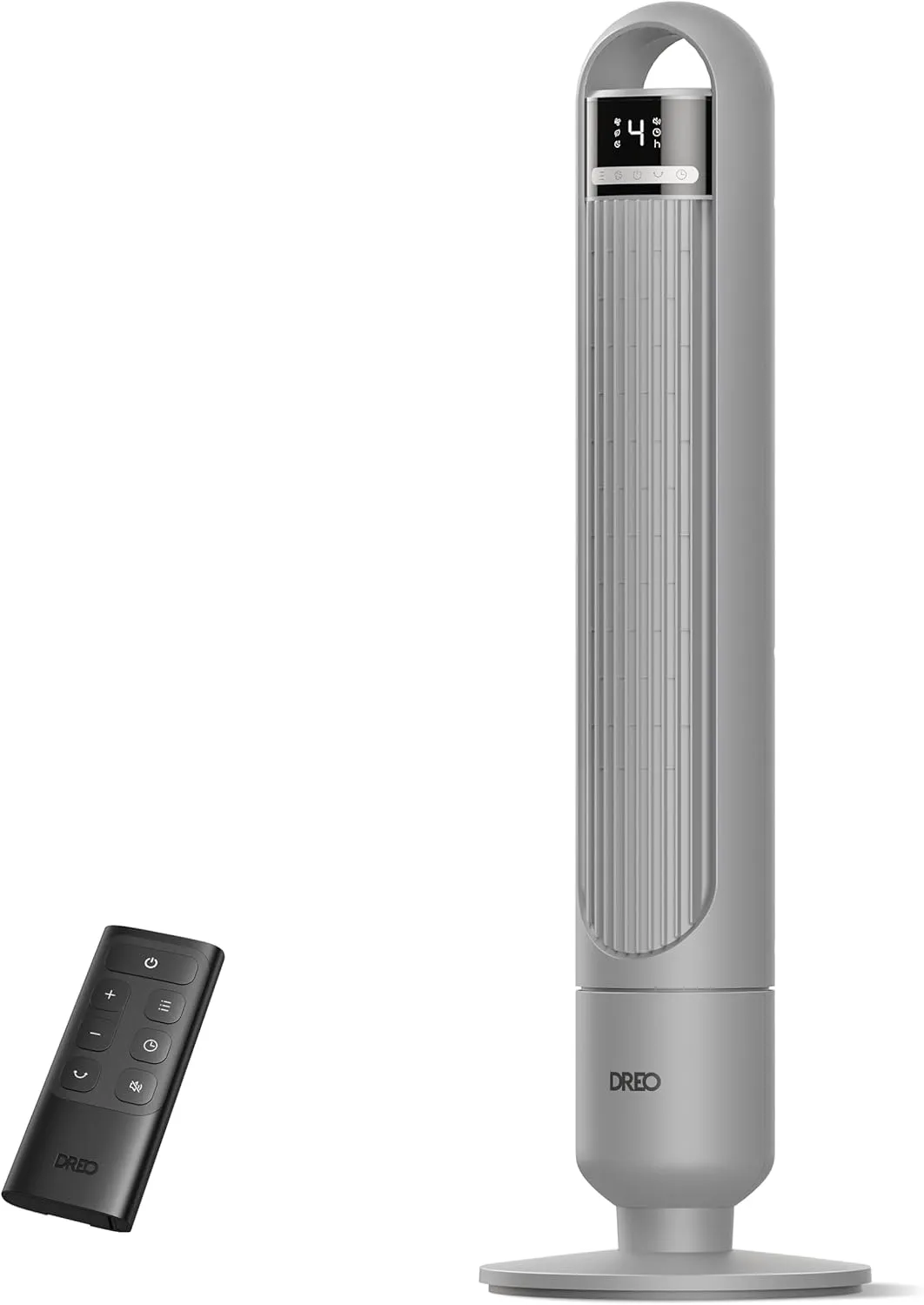 Dreo Tower Fan for Bedroom, 90 Oscillating Fan, Standing Fan with 3 Modes, 4 Speeds, 8H Timer Cooling Fans for Home, Living Room, Office, Grey, TF117 Small bladeless fan for quiet cooling