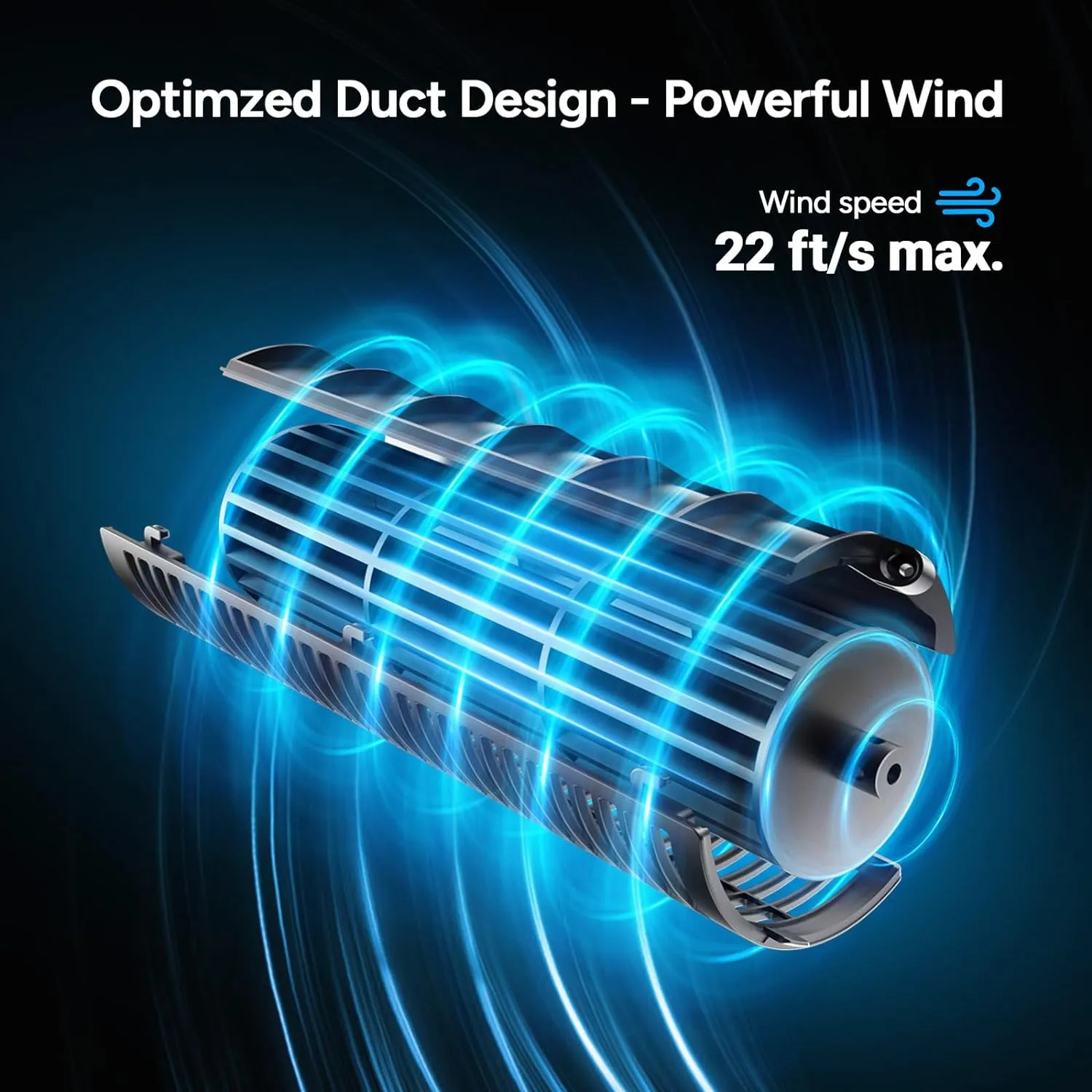 DR.PREPARE Tower Fan, 28dB Quiet Desk Fan, 3Speeds, 80 Oscillation, Detachable Washable Bladeless Design, 16 Inch Portable Table Fan for Room, Home, Office,Black
