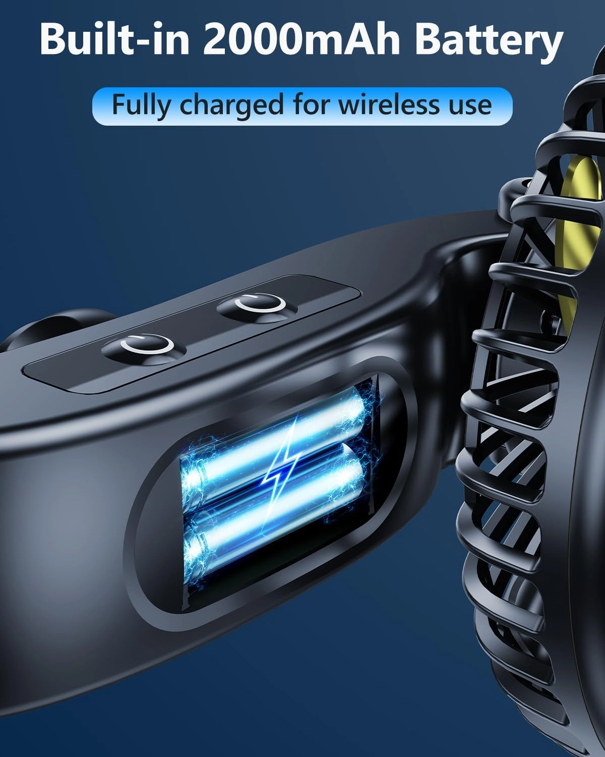 Dual Head Car Cooling Fan for Back Seat, Battery Powered Rechargeable Usb Car Seat Headrest Fan for Baby Dog Rear Facing, 12V Car Accessories Cooler That Blow Cold Air for Sedan Suv Rv Truck