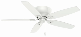 Durant 54"Ceiling Fan Snow White hugger fans for rooms with low ceilings