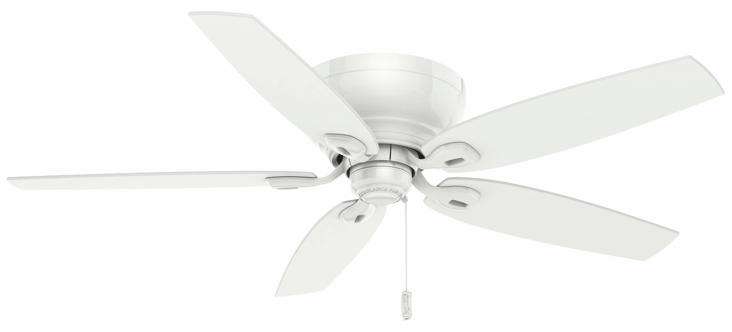 Durant 54"Ceiling Fan Snow White hugger fans for rooms with low ceilings