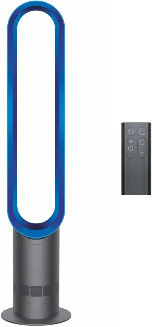 Dyson Cool AM07 Air Multiplier Bladeless Tower Fan, Iron/Blue Small bladeless fan for quiet cooling
