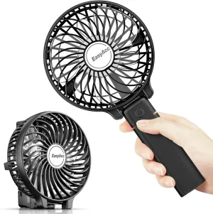 EasyAcc Mini Handheld Fan, Portable Fan Small USB Desk Fan Personal Hand Fan 3 Speed 10H Working Hours Rechargeable Battery Cooling Folding Fan for Travel Outdoor Office Household Mini handheld fan for personal cooling