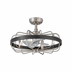 Eli 22" LED Fandelier quiet ceiling fans with remote control