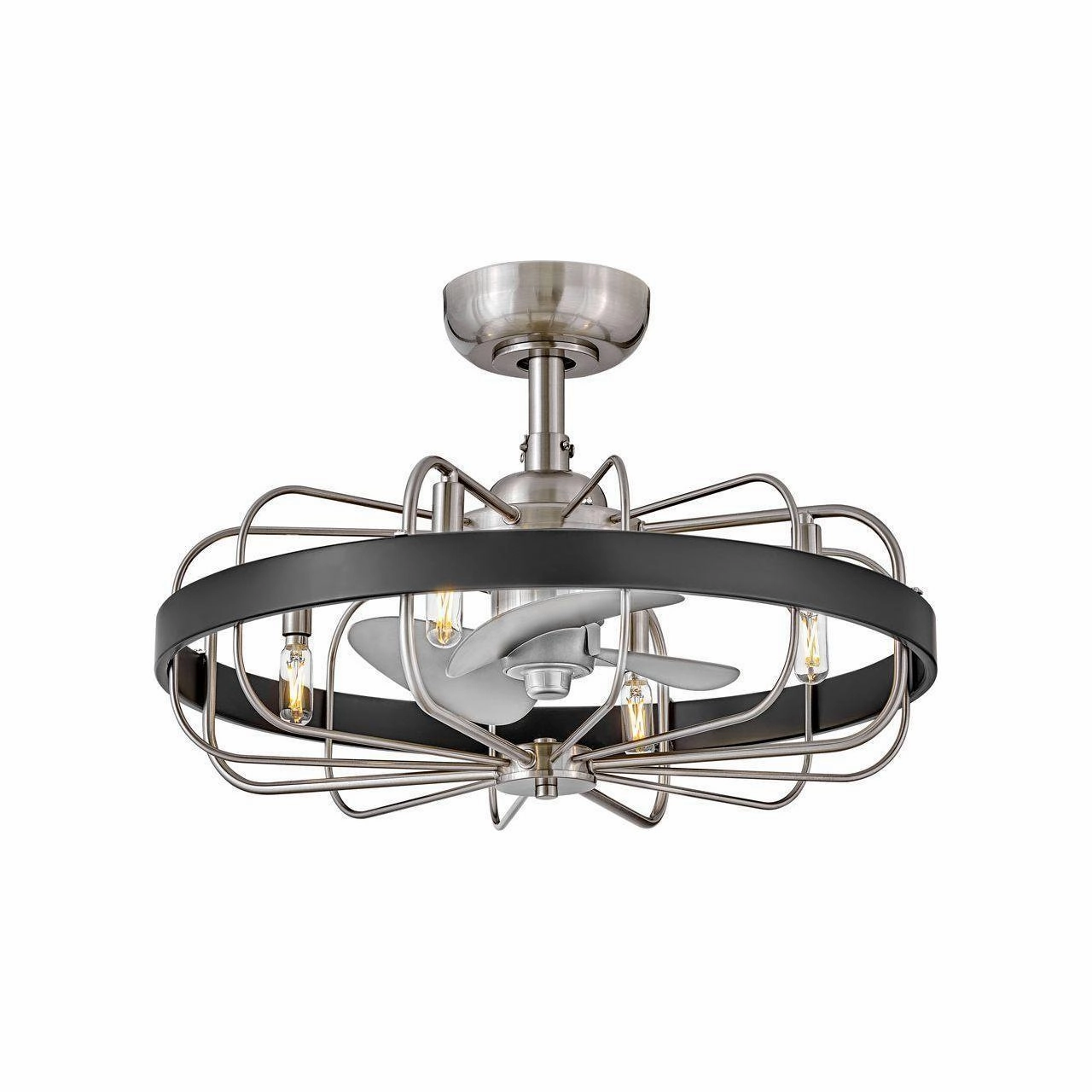 Eli 22" LED Fandelier quiet ceiling fans with remote control