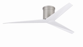 Eliza 56"Ceiling Fan Brushed Nickel hugger fans for rooms with low ceilings