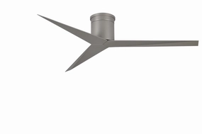 Eliza 56"Ceiling Fan Brushed Nickel hugger fans for rooms with low ceilings