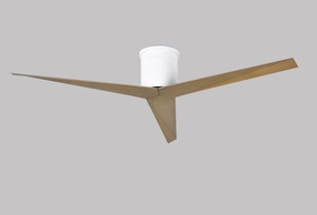 Eliza 56"Ceiling Fan Gloss White hugger fans for rooms with low ceilings