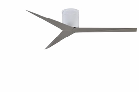 Eliza 56"Ceiling Fan Gloss White hugger fans for rooms with low ceilings