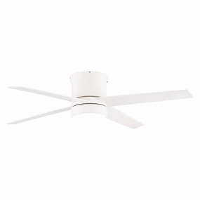 Erie 52"Ceiling Fan Matte White ifan smart fans for connected homes