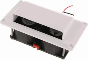 Exhaust Fan, 12V RV Side Vent Fan, Air Vent Ventilation Fan Plastic Exhaust Fan for RV Motorhome Caravan Camper Boat Marine Yacht (White) Solar-powered car fan for ventilation