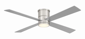 Falco Flush 54"Ceiling Fan Brushed Nickel W/ Silver ifan smart fans for connected homes