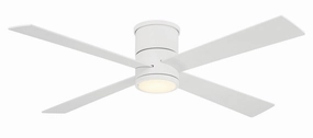 Falco Flush 54"Ceiling Fan Flat White ifan smart fans for connected homes