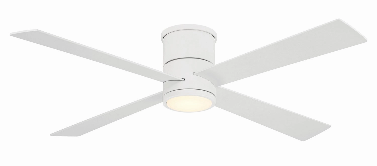 Falco Flush 54"Ceiling Fan Flat White ifan smart fans for connected homes