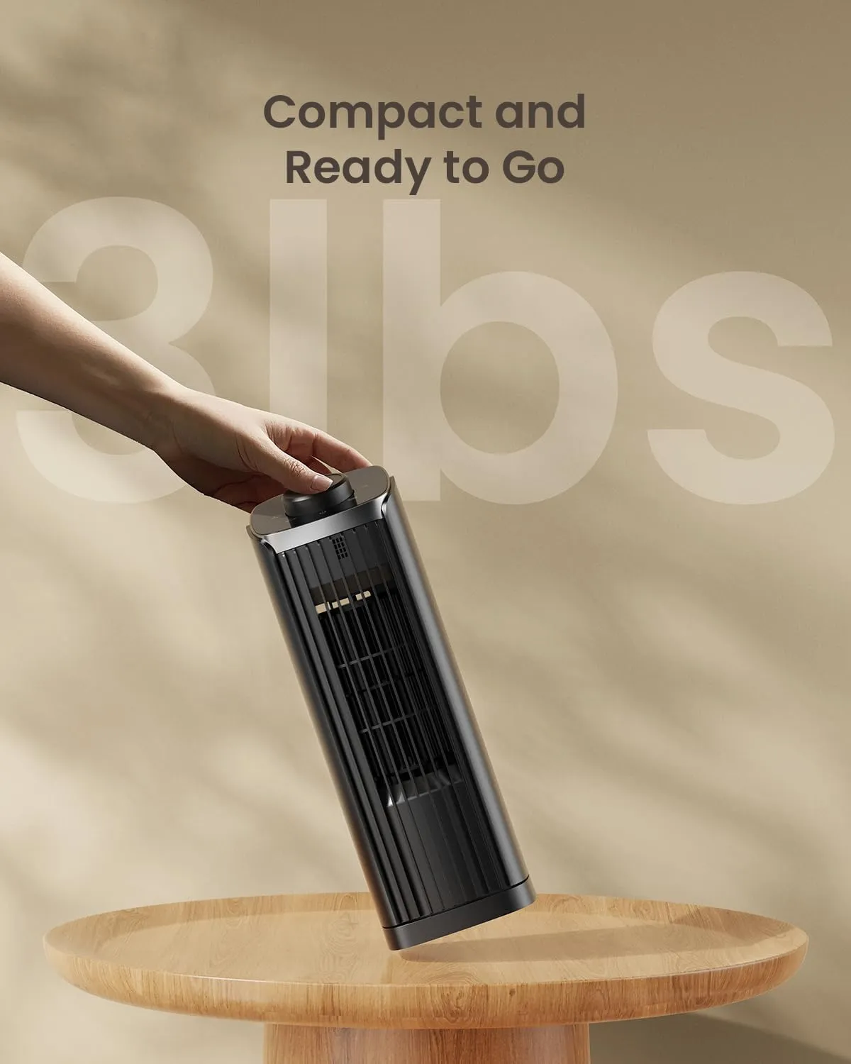 Fan for Bedroom, 13" Tower Fan, 3 Speeds Max 23ft/s, 70 Oscillating Desk Fan, Bladeless Standing Fan, Portable Fans, 2025 New Cooling Fans for Office, Home