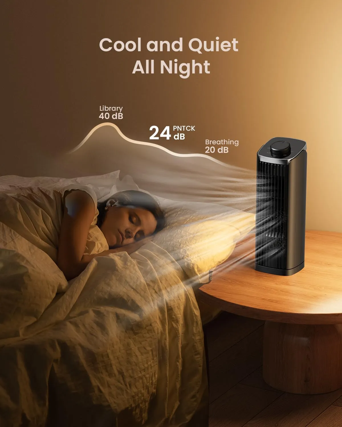 Fan for Bedroom, 13" Tower Fan, 3 Speeds Max 23ft/s, 70 Oscillating Desk Fan, Bladeless Standing Fan, Portable Fans, 2025 New Cooling Fans for Office, Home
