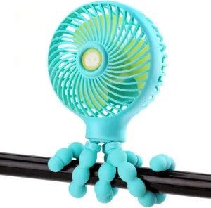 Fan for Stroller, Portable Car Fans Baby with Flexible Tripod, Car Seat, USB or Battery Powered Carseat, Portable Stroller Clip On for Baby, For Peloton Bike Rear-mounted fan for childrens safety