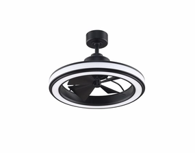 Fanimation 16" Gleam Indoor/Outdoor Fandelier Ceiling Fan with 20W LED Light and Remote Control compact indoor fans for apartment use