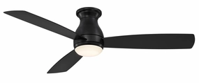 Fanimation Hugh 52" AC Indoor/Outdoor Flushmount Ceiling Fan with 18W LED Light and Remote Control compact indoor fans for apartment use