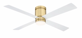 Fanimation Kwartet 52" Flushmount Indoor/Outdoor Ceiling Fan with 18W LED Light and Remote Control compact indoor fans for apartment use