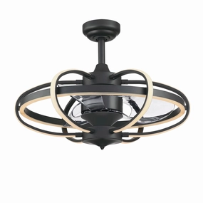 Fanimation Obvi 22" Fandelier with 24W LED and Remote chandelier ceiling fans for elegant decor