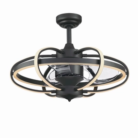 Fanimation Obvi 22" Fandelier with 24W LED and Remote Ceiling fan with adjustable speed settings