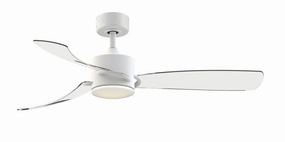 Fanimation SculptAire 52" Indoor//Outdoor Ceiling Fan with 18W LED Light and Remote Control whisper-quiet fans for indoor comfort