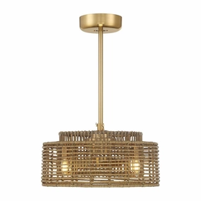 Ferndale 4-Light Fan D'Lier ceiling fans with integrated LED lighting