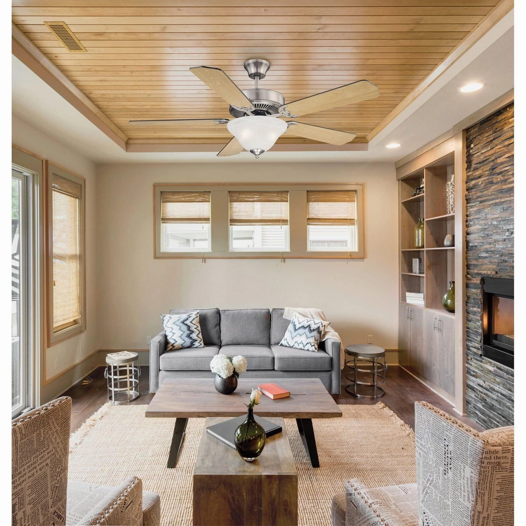 First Value 52" 2-Light Ceiling Fan