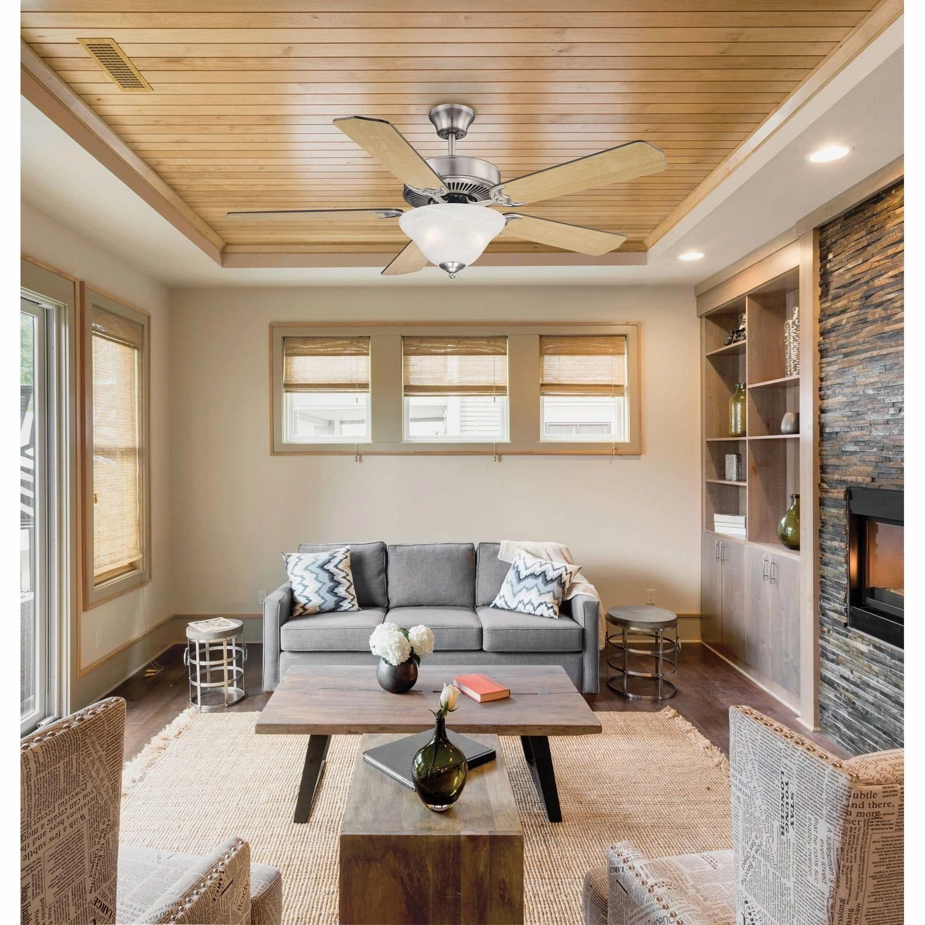 First Value 52" 2-Light Ceiling Fan