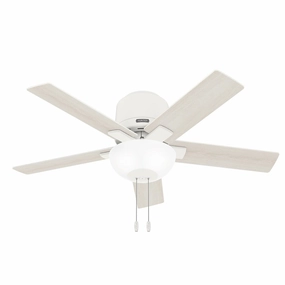 Fitzgerald 44"Ceiling Fan Matte White space-saving huggers with modern style