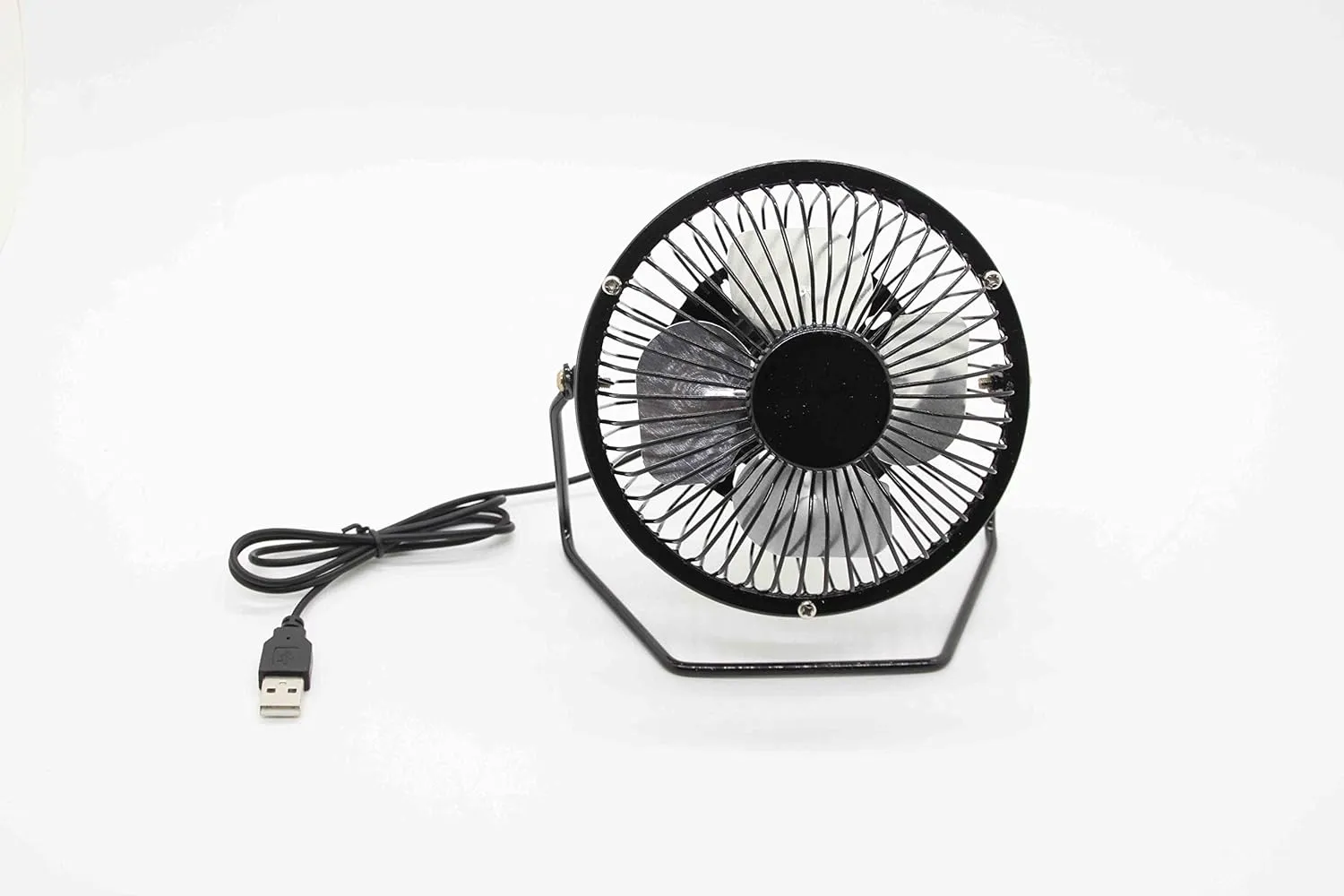FixtureDisplays 6" Mini USB Table Desk Personal Metal Fan Rotate 360 Degree 15949 360-degree rotating fan for home use