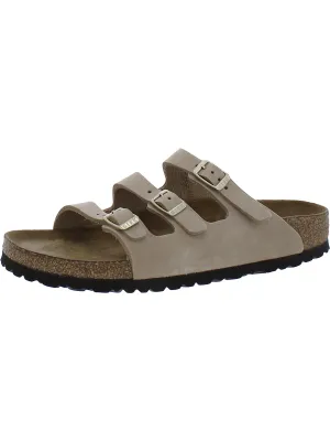 Flordia Fresh SFB Womens Nubuck Strappy Slide Sandals