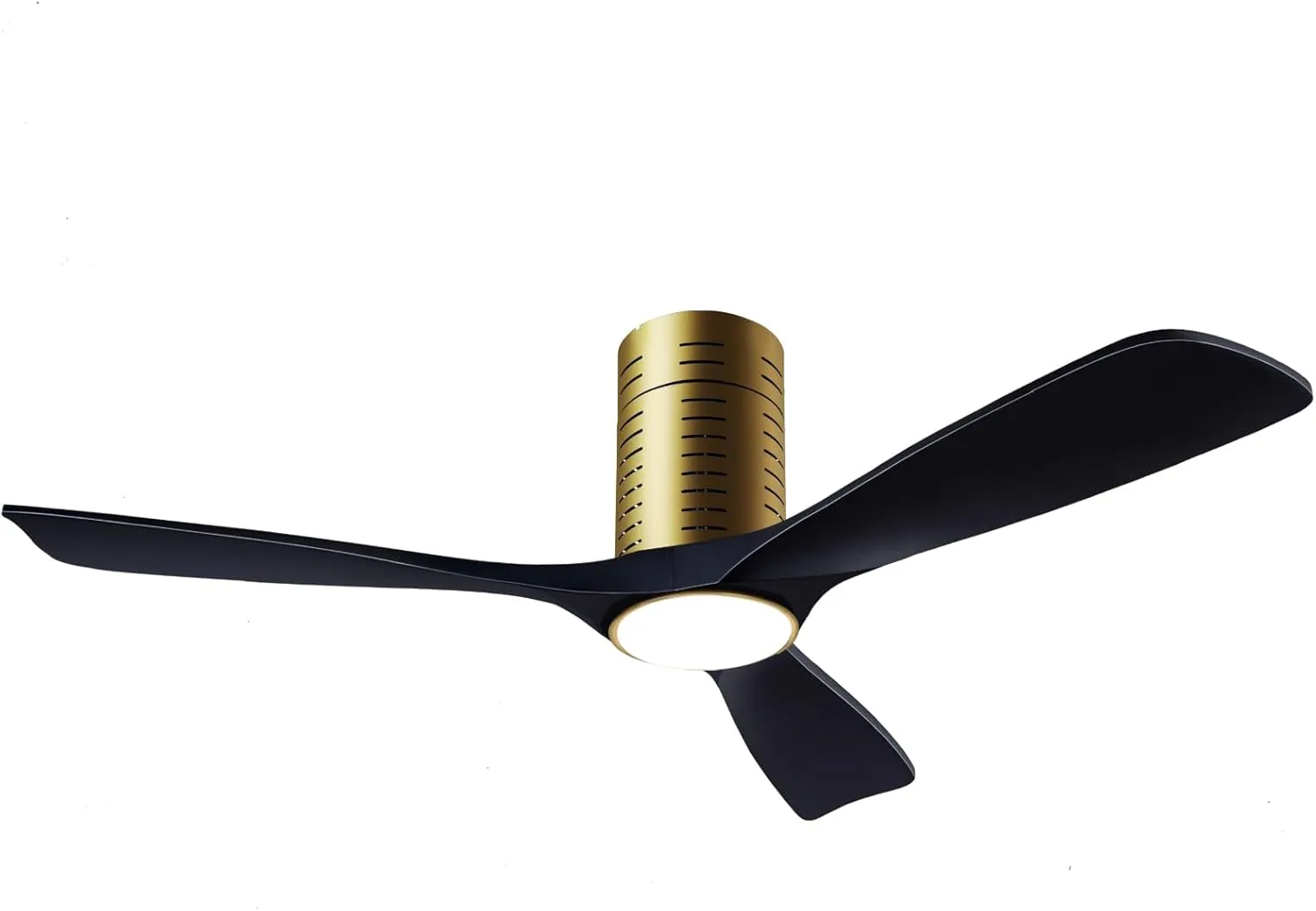 Flush Mount Ceiling Fans, 52 Inch Ceiling Fan with Remote/APP Control,3CCT Dimmable Lights,Noiseless Reversible DC Motor,3 Solid Wood Blades,Low Profile Ceiling Fans for Bedroom,Farmhouse,Patio