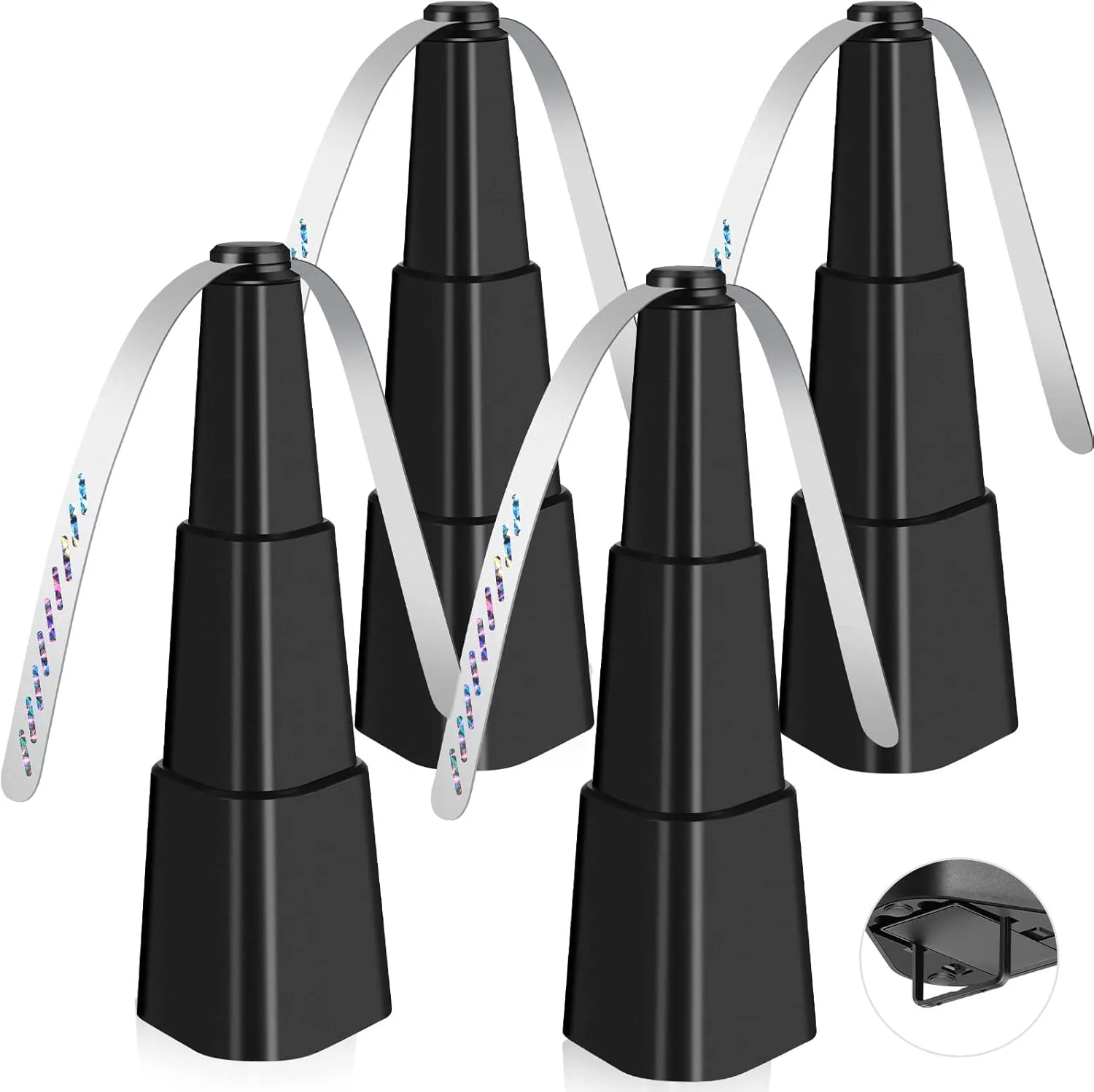 Fly Fans for Tables 4 Pack - Fly Repellent for Outdoor Indoor Meal - Portable Automatic Picnic Table Food Fly Fans -Fly Repellent Fans Spinner for Restaurant, Party, Home Fan with safety blade design