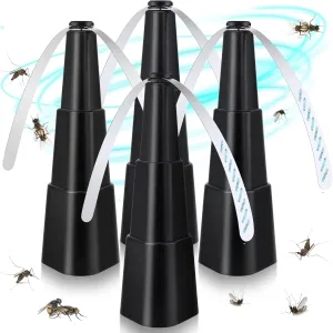 Fly Fans for Tables, Fly Repellent Fan Indoor Outdoor with Holographic Blades,4 Pack Batteries Powered for Picnic, Party, Restaurant, Kitchen, and BBQ Fan with safety blade design