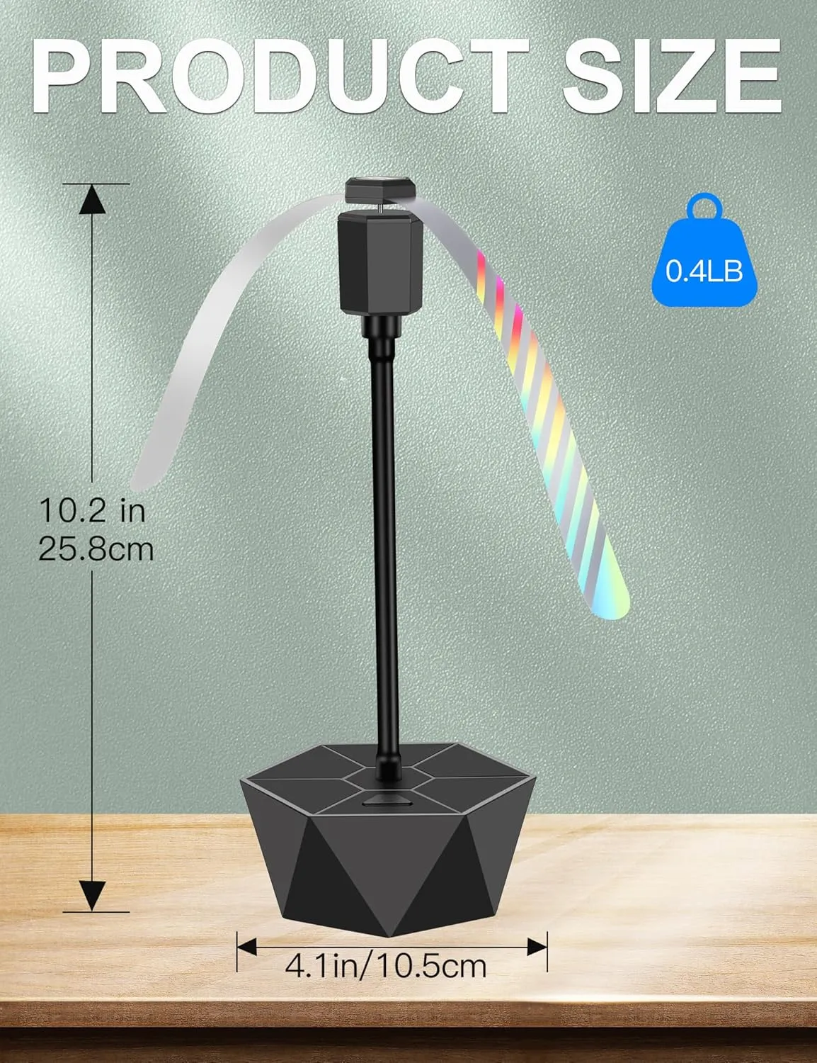 Fly Repellent Fans for Tables, Portable, Soundless, Holographic Blades, for Picnic, Party, Restaurant, Kitchen, BBQ (Standard, Black)