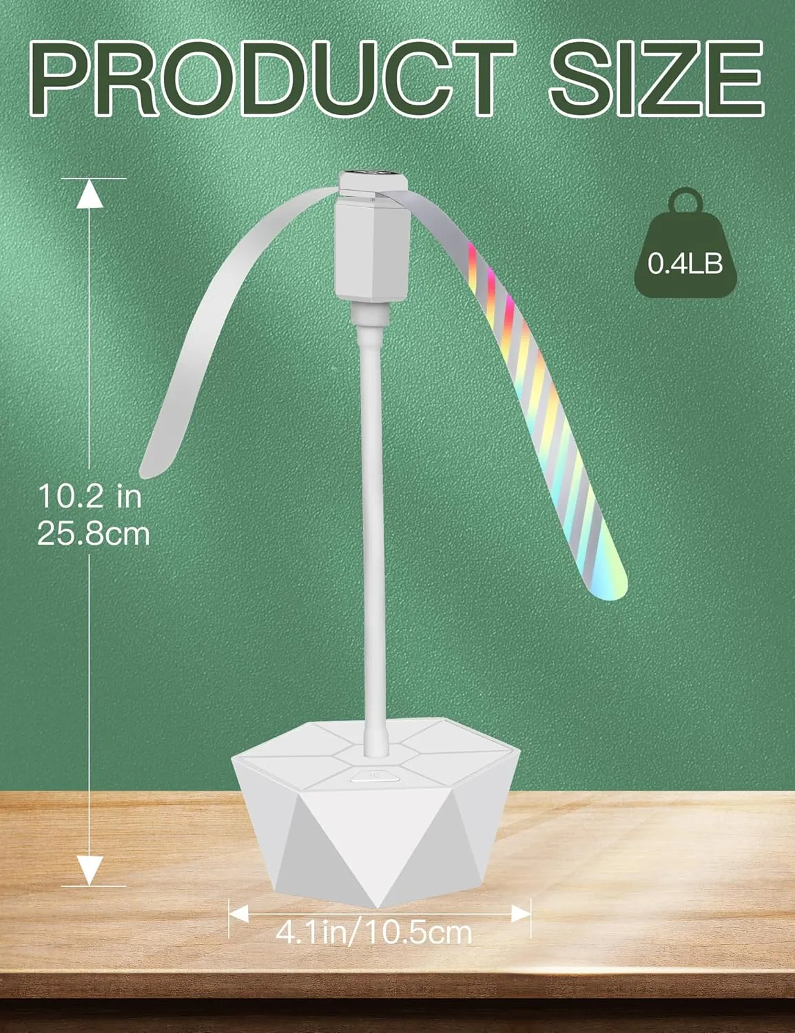 Fly Repellent Fans for Tables, Portable, Soundless, Holographic Blades, for Picnic, Party, Restaurant, Kitchen, BBQ (Standard, White)