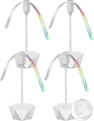 Fly Repellent Fans for Tables, Portable, Soundless, Holographic Blades, for Picnic, Party, Restaurant, Kitchen, BBQ (Standard, White) Fan with safety blade design