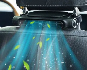 foryou Car Fans - Portable Backseat Cooling Fans, Blows Cold Air for Kids and Cars Solar-powered car fan for ventilation