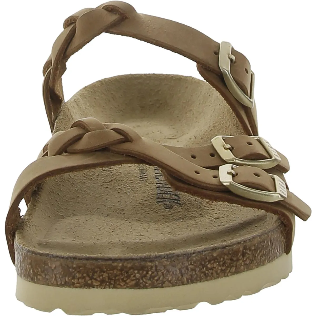Franca Braided Womens Leather Slide Sandals