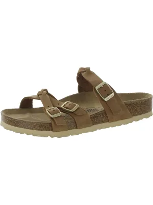 Franca Braided Womens Leather Slide Sandals