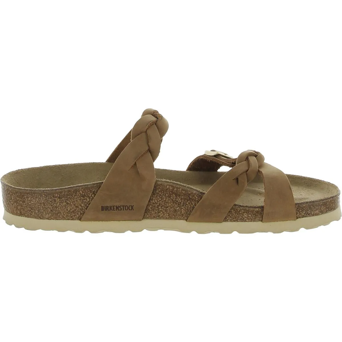 Franca Braided Womens Leather Slide Sandals